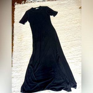 All:row brand from anthropologie- black soft knit maxi dress